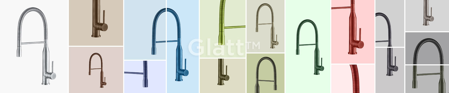 colored spring kitchen faucet