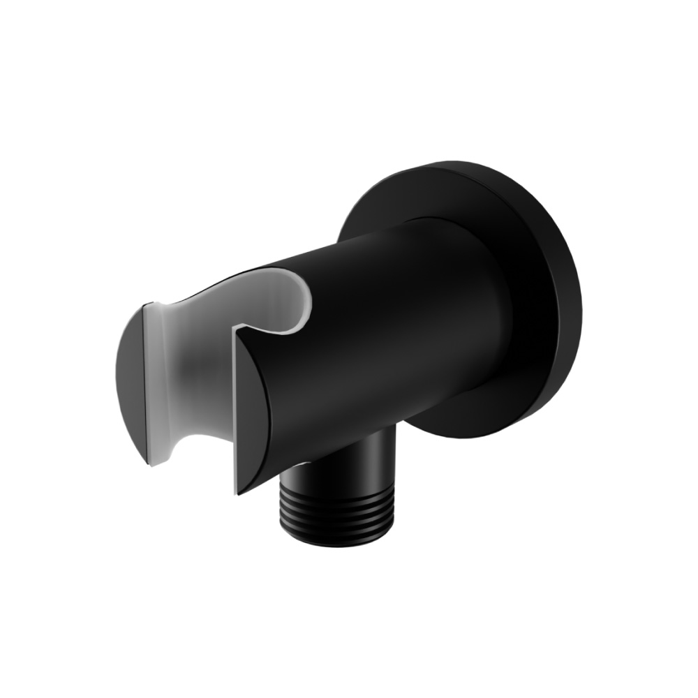 Wall Elbow With Holder | Gloss Black