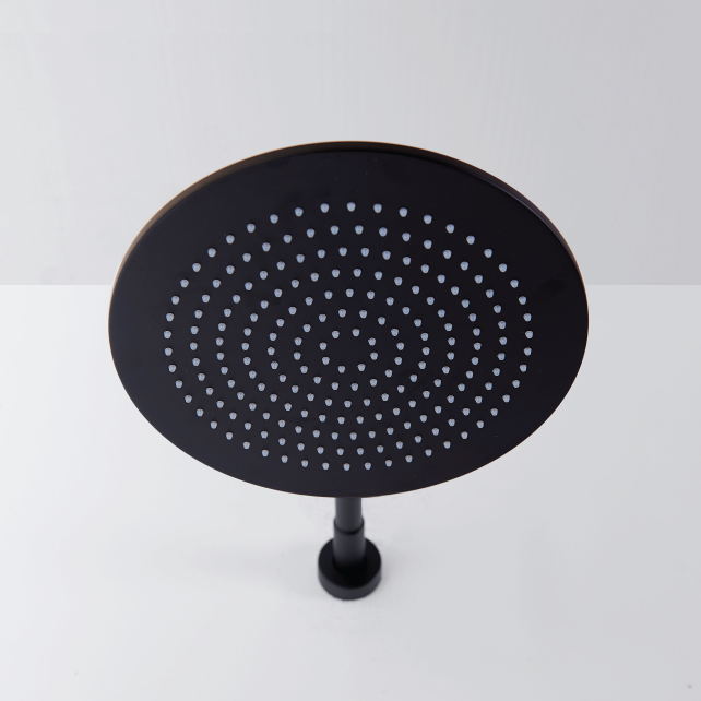 black round shower head