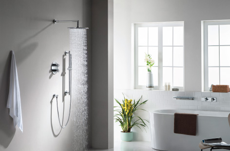chrome shower set