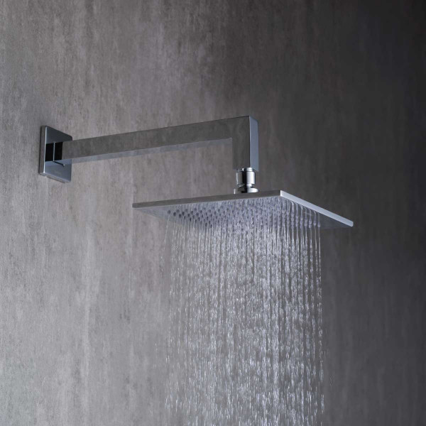 square rain head with shower arm