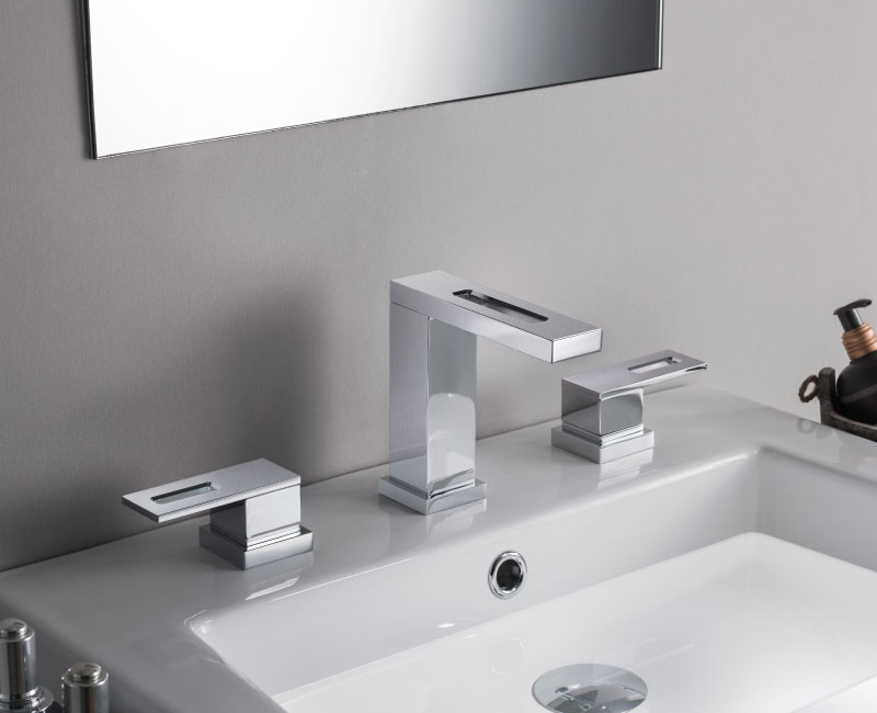 contemporary bathroom faucet chrome