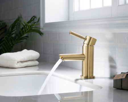 Gold Single Hole Faucet