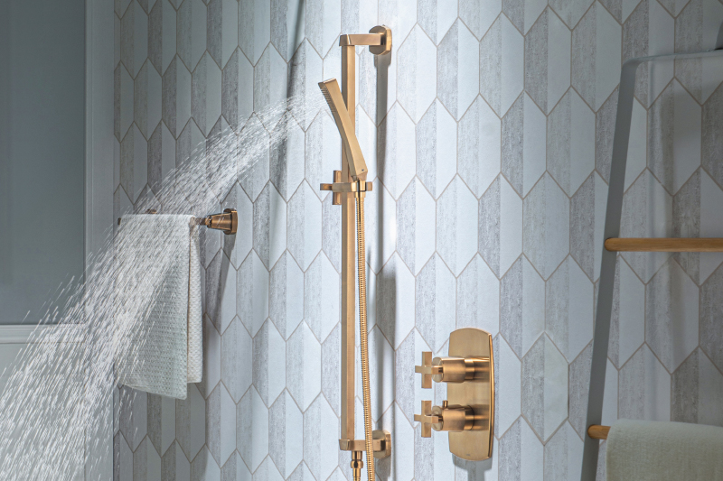 Brushed Bronze Shower Set