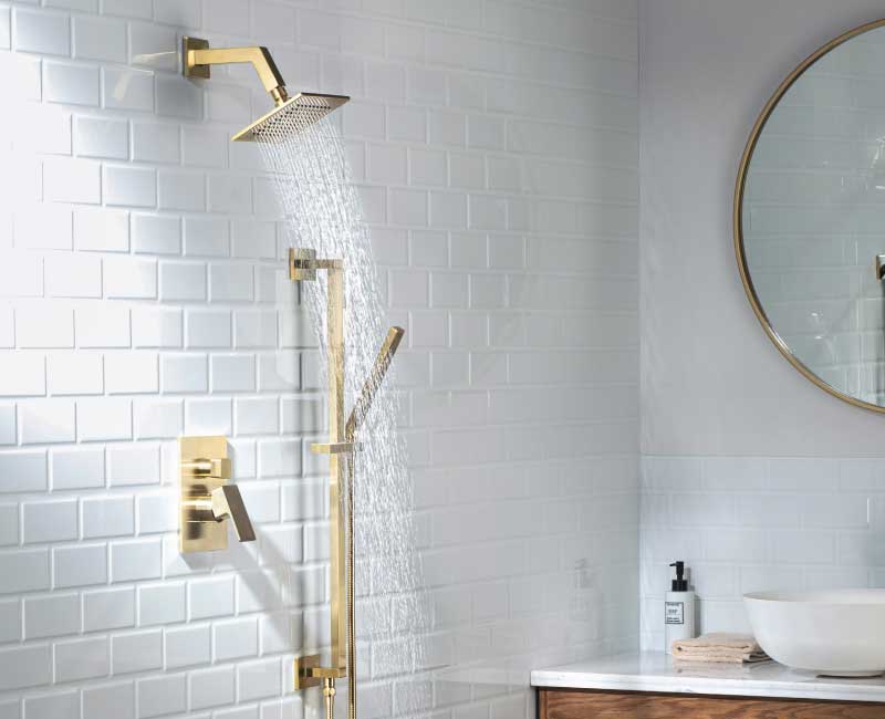 gold shower set
