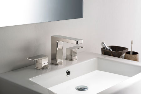 polished nickel faucet