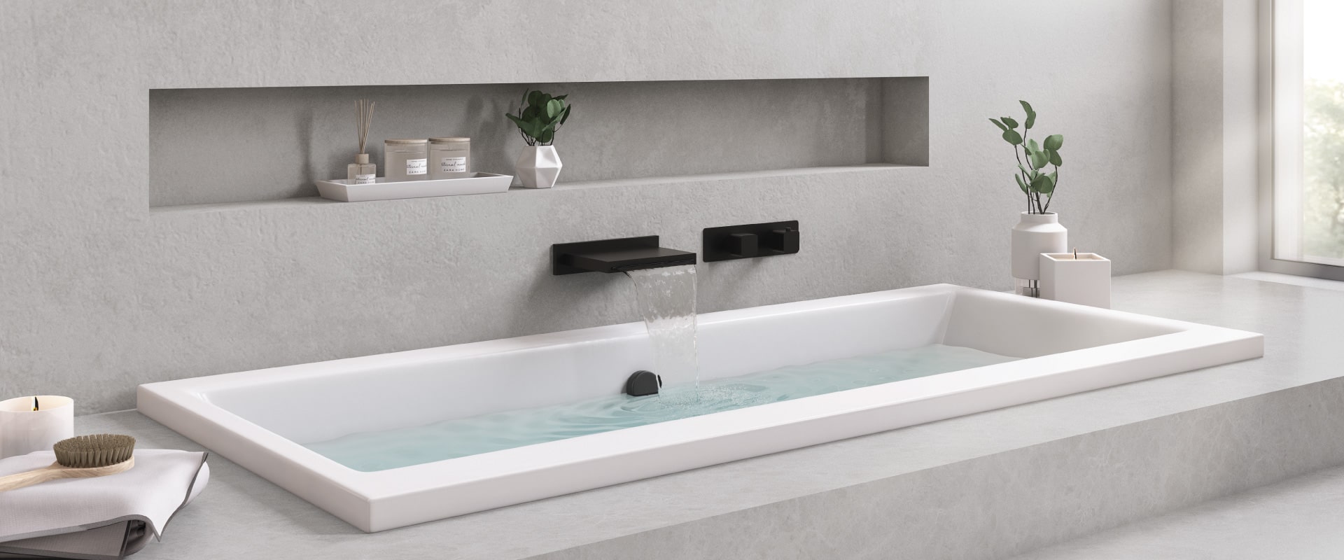 waterfall high flow tub faucet