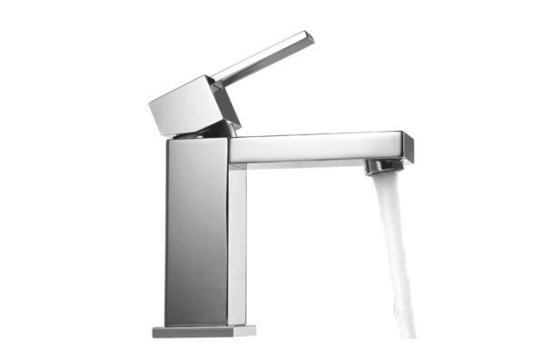 chrome square faucet