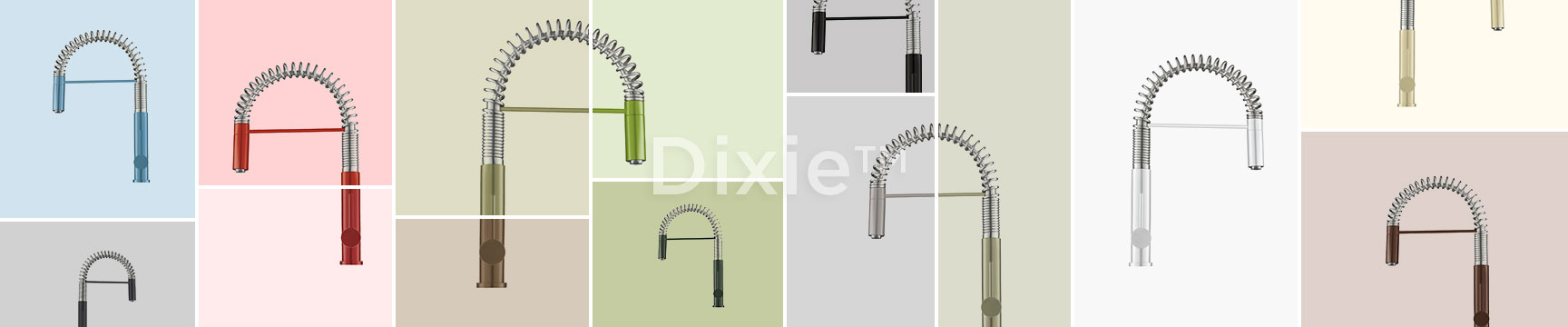 colored spring kitchen faucet