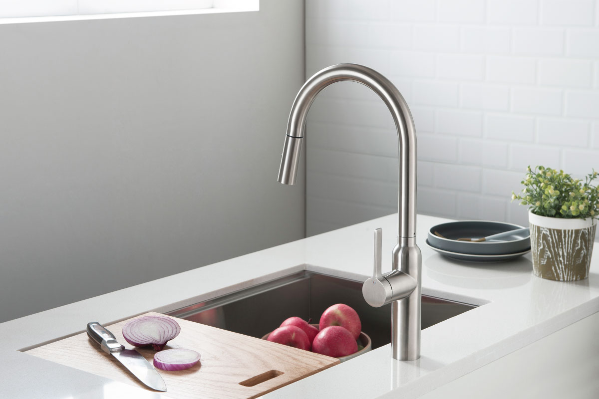 stainless steel kitchen faucet