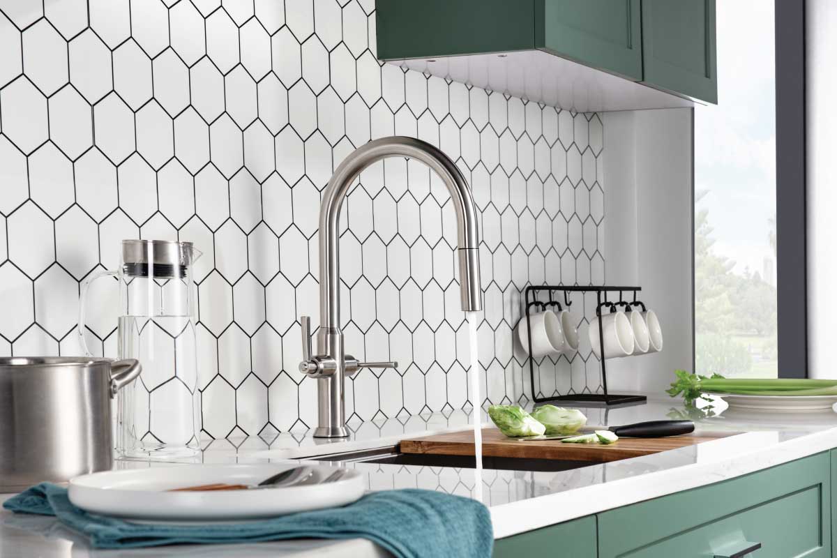 two handle kitchen faucet