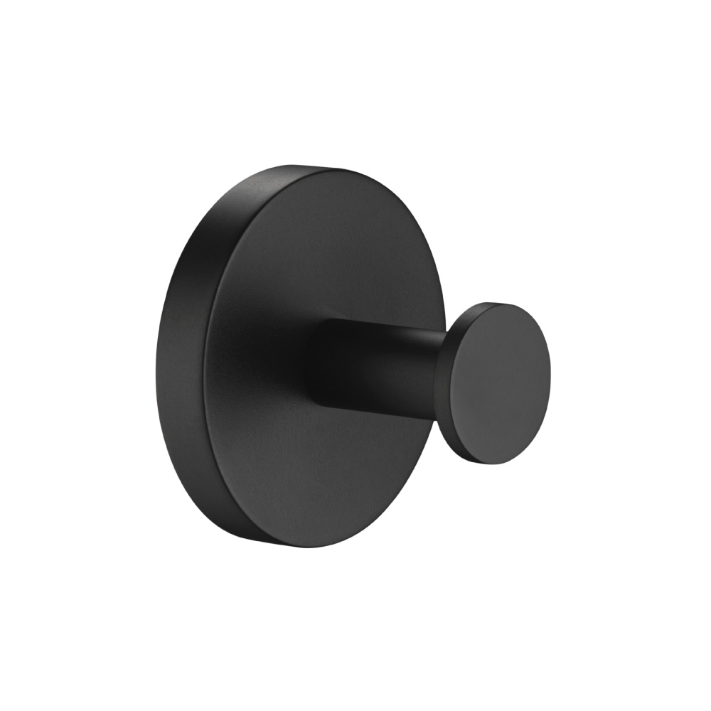 Brass Bathroom Towel / Robe Hook | Matte Black