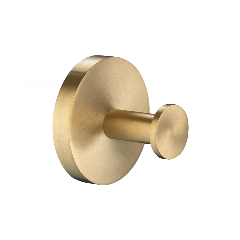 Brass Bathroom Towel / Robe Hook | Satin Brass PVD