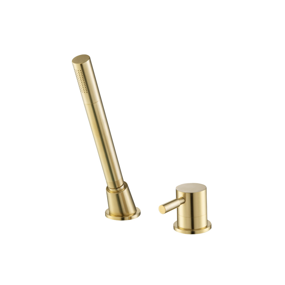 Deck Diverter With Holder & Hose | Satin Brass PVD