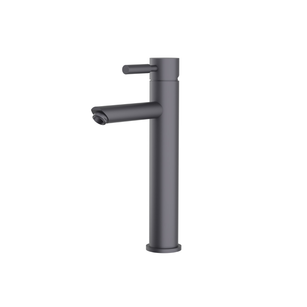 Single Hole Vessel Faucet | Dark Grey