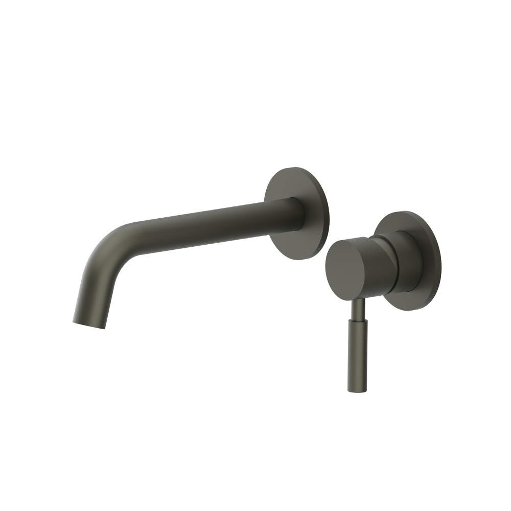 Single Handle Wall Mounted Bathroom Faucet | Dark Green
