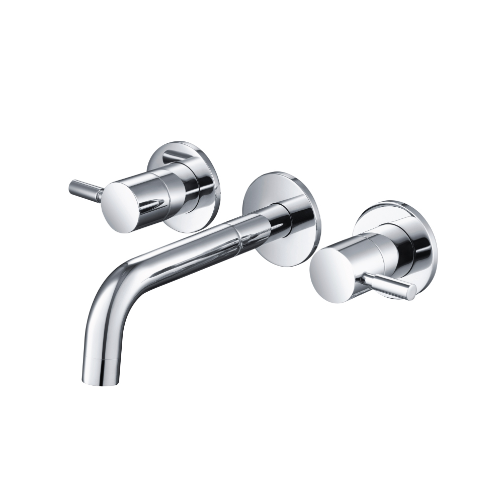 Two Handle Wall Mounted Tub Filler | Brushed Nickel PVD