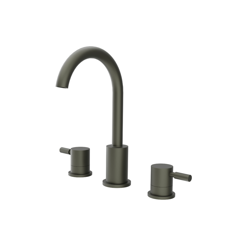 Three Hole 8" Widespread Two Handle Bathroom Faucet | Dark Green
