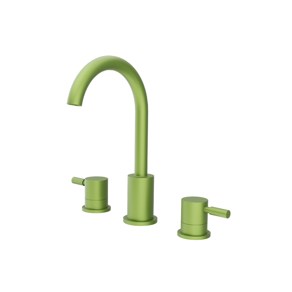 Three Hole 8" Widespread Two Handle Bathroom Faucet | Isenberg Green