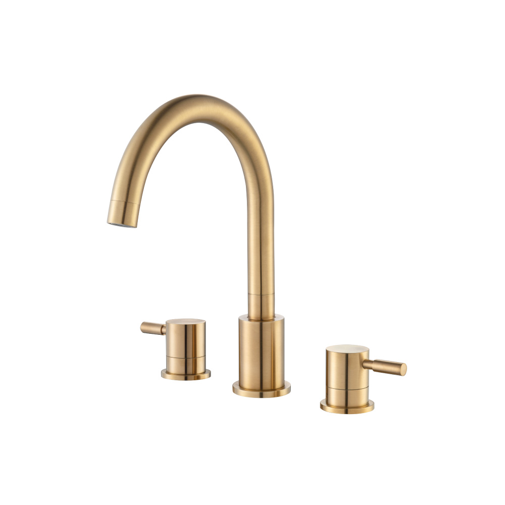 3 Hole Deck Mount Roman Tub Faucet | Brushed Bronze PVD