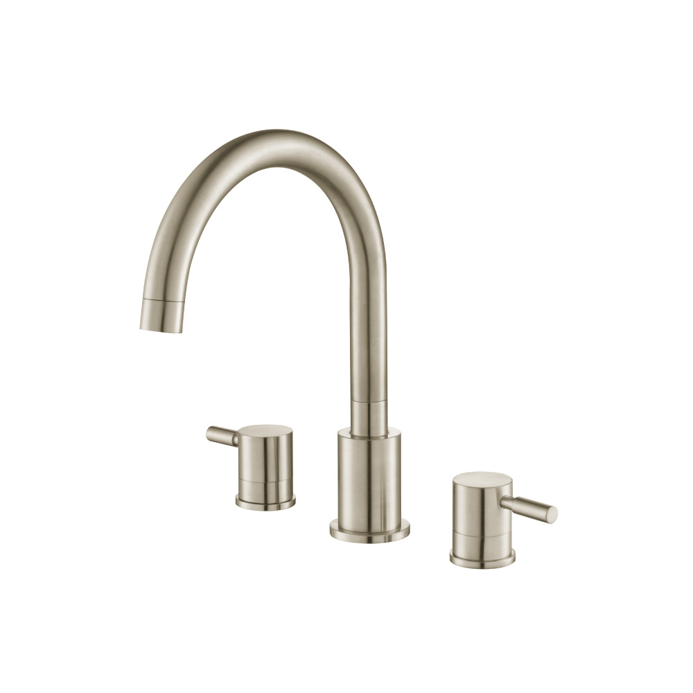 3 Hole Deck Mount Roman Tub Faucet | Brushed Nickel PVD