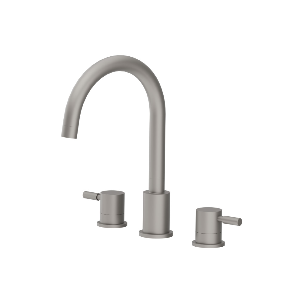 3 Hole Deck Mount Roman Tub Faucet | Steel Grey