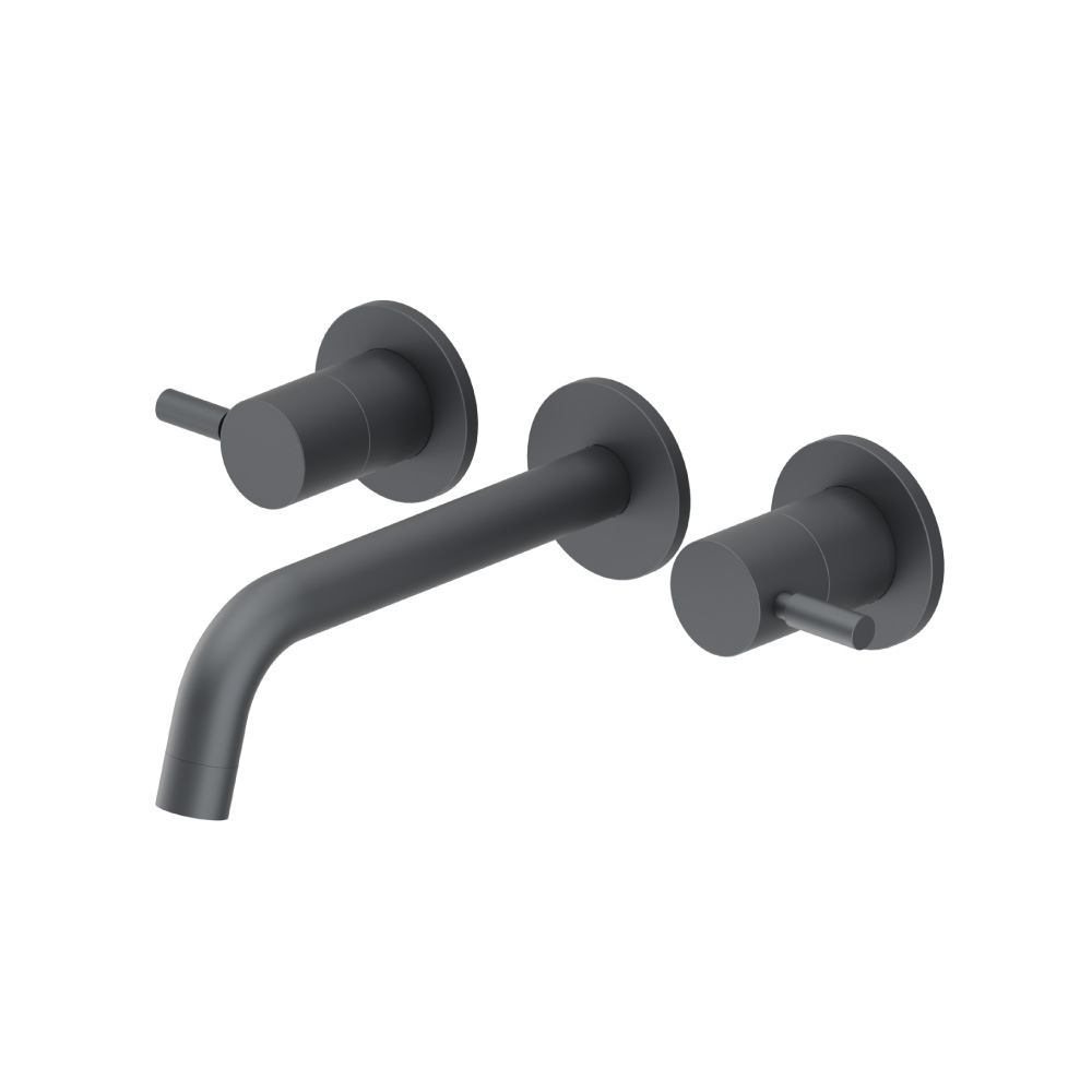 Two Handle Wall Mounted Tub Filler | Rock Grey