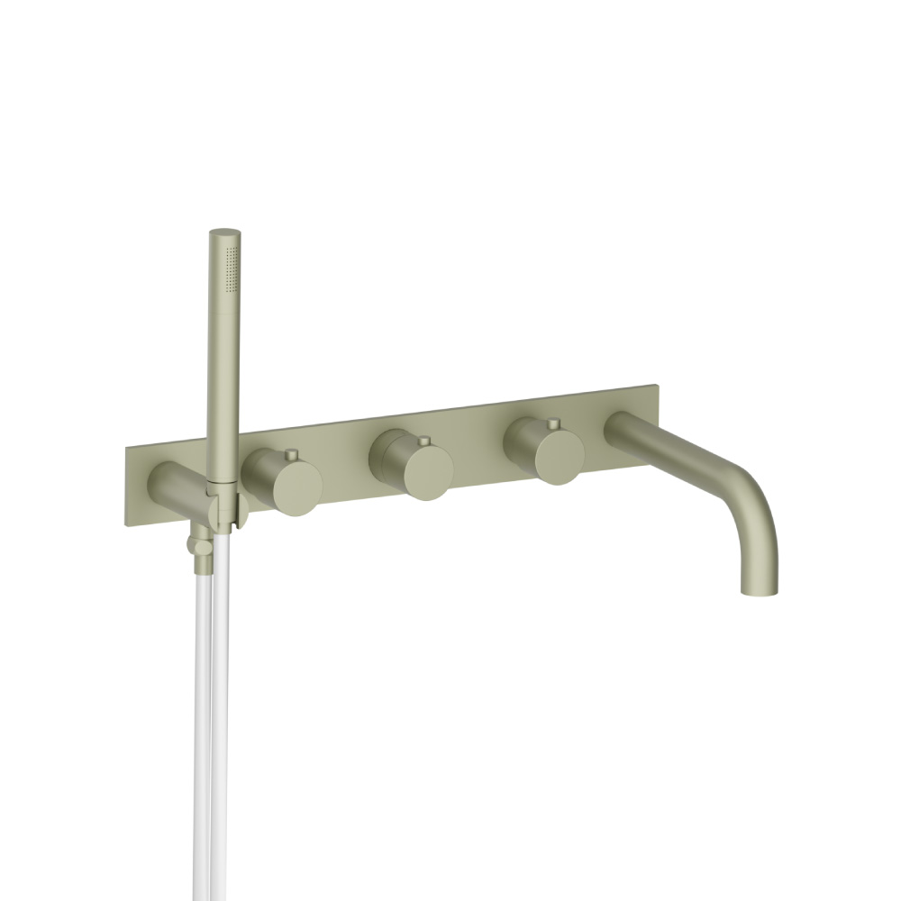 Wall Mount Tub Filler With Hand Shower | Army Green