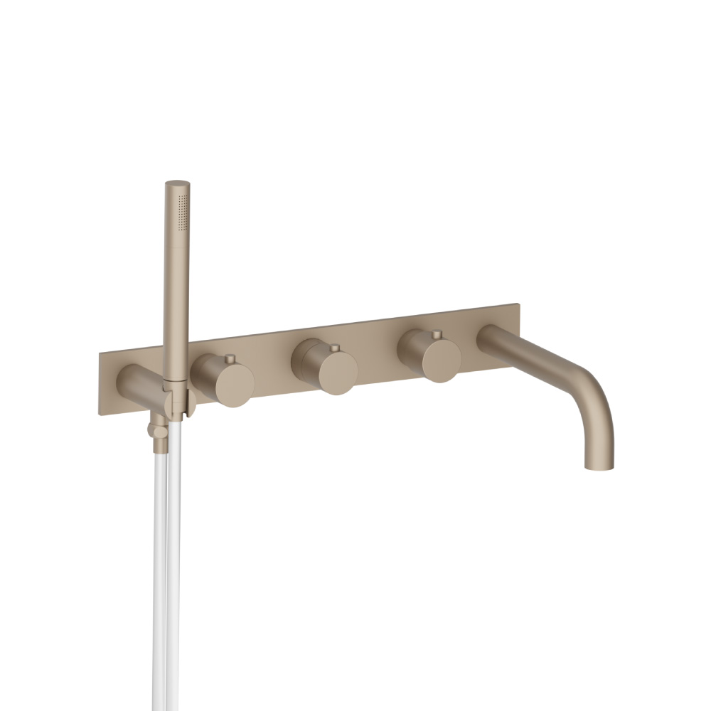Wall Mount Tub Filler With Hand Shower | Dark Tan