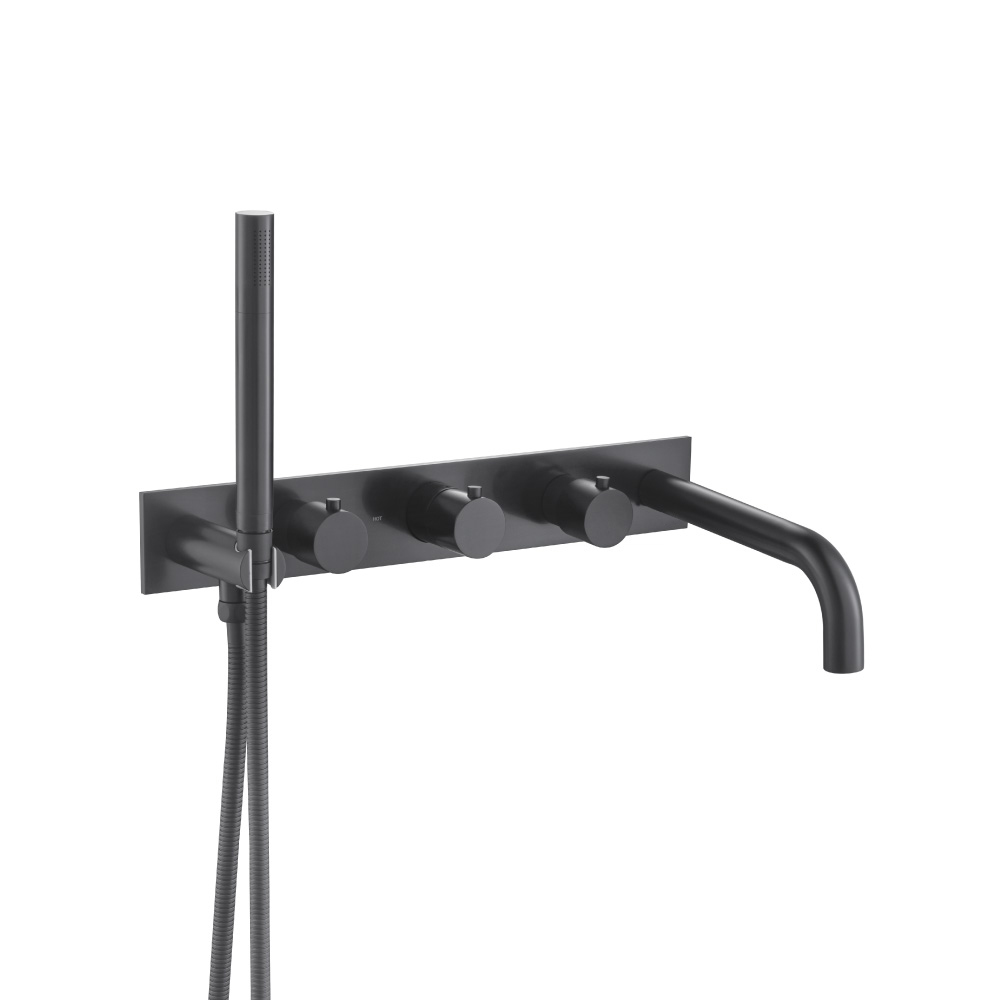 Trim For Wall Mount Tub Filler With Hand Shower | Matte Black