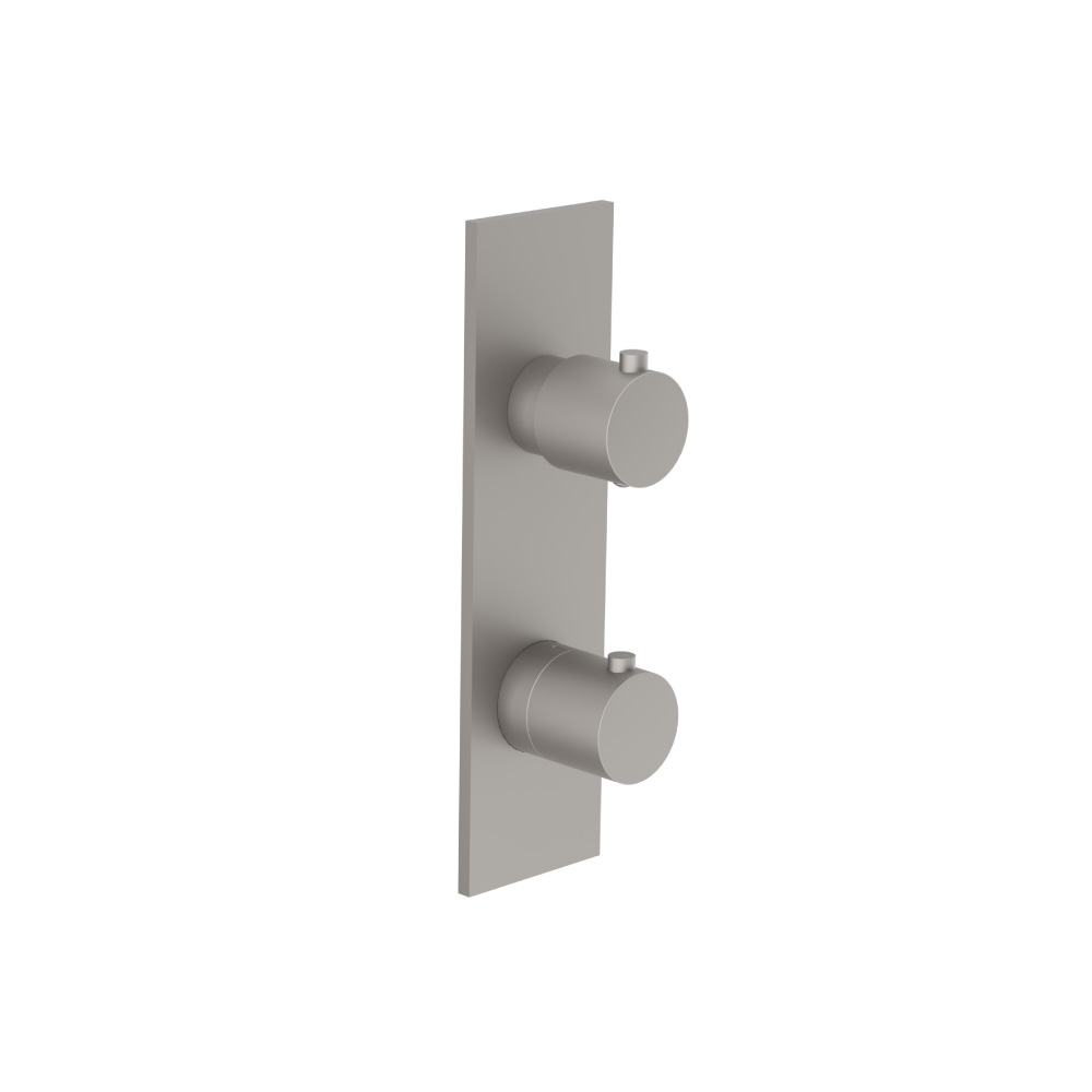 3/4" Horizontal Thermostatic Shower Valve & Trim - 1- Output | Steel Grey
