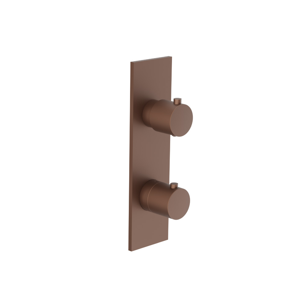 3/4" Horizontal Thermostatic Shower Valve & Trim - 1- Output | Vortex Brown
