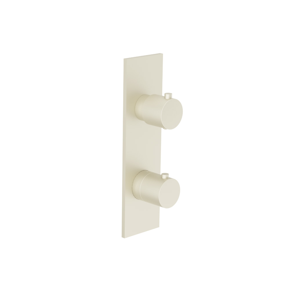 3/4" Thermostatic Shower Valve & Trim  - 2-Output | Light Tan