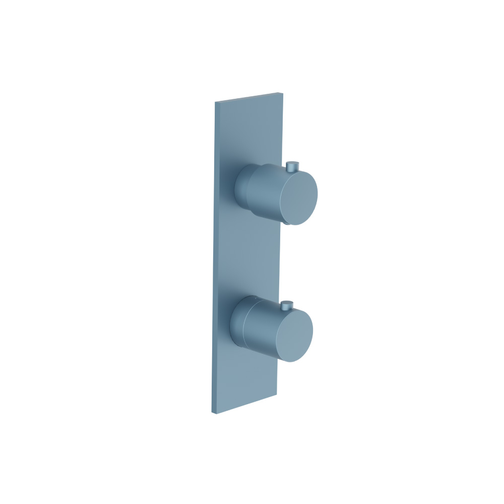 3/4" Thermostatic Shower Valve & Trim  - 3-Output | Blue Platinum