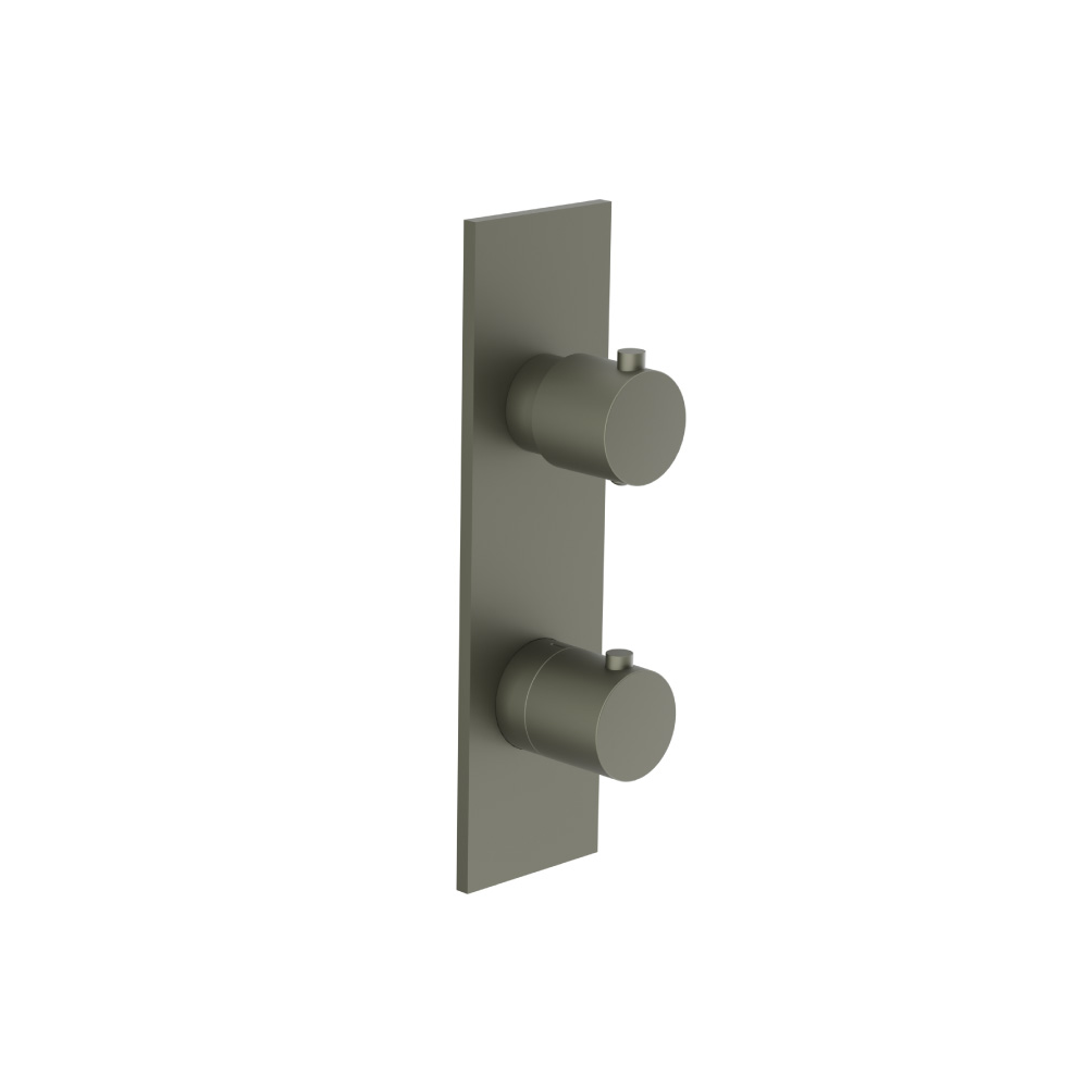 3/4" Thermostatic Shower Valve & Trim  - 3-Output | Gun Metal Grey