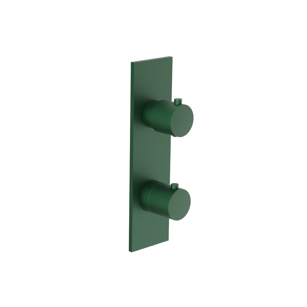 3/4" Thermostatic Shower Valve & Trim  - 3-Output | Leaf Green