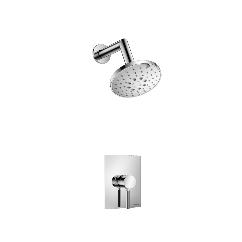 Single Output Shower Set With ABS Shower Head & Arm | Matte Black
