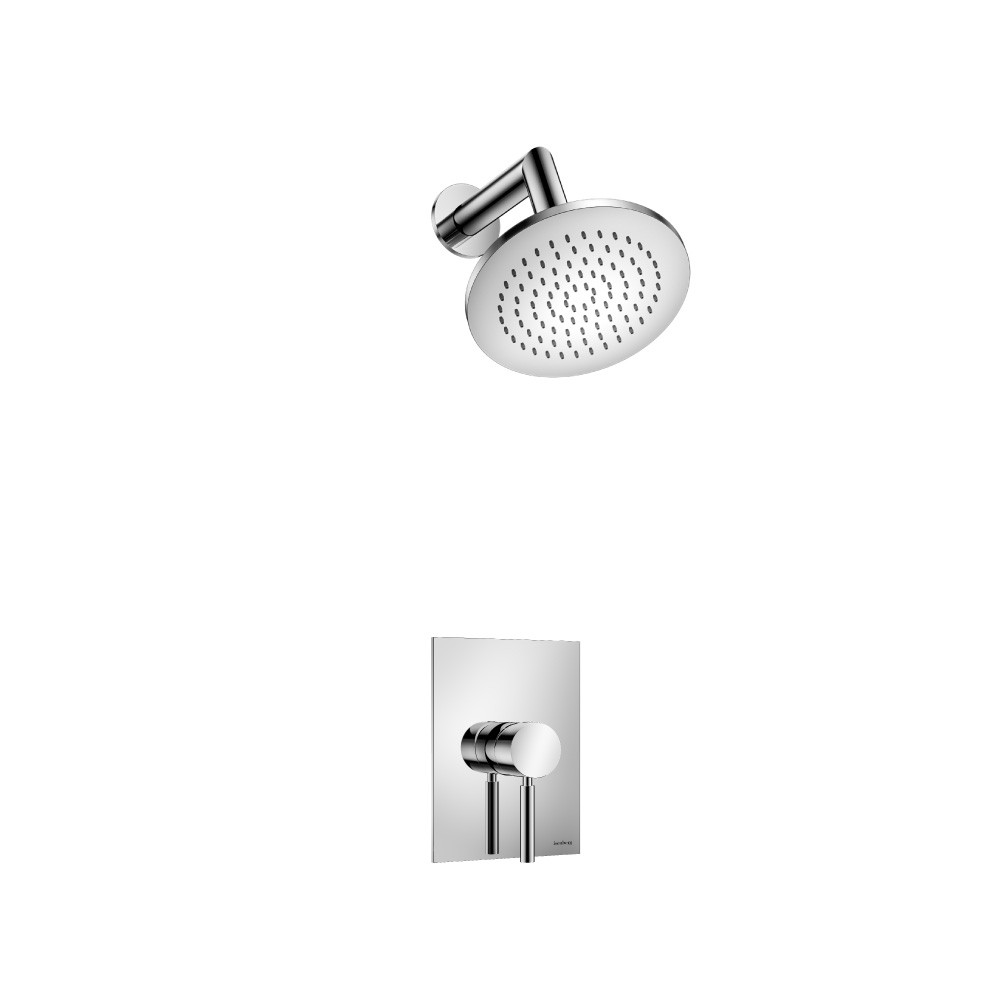 Single Output Shower Set With Brass Shower Head & Arm | Chrome