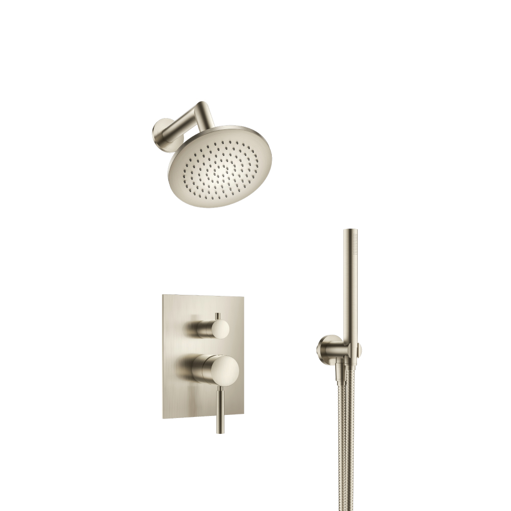 Two Output Shower Set With Shower Head And Hand Held | Brushed Nickel PVD