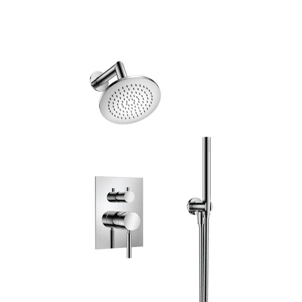 Two Output Shower Set With Shower Head And Hand Held | Chrome