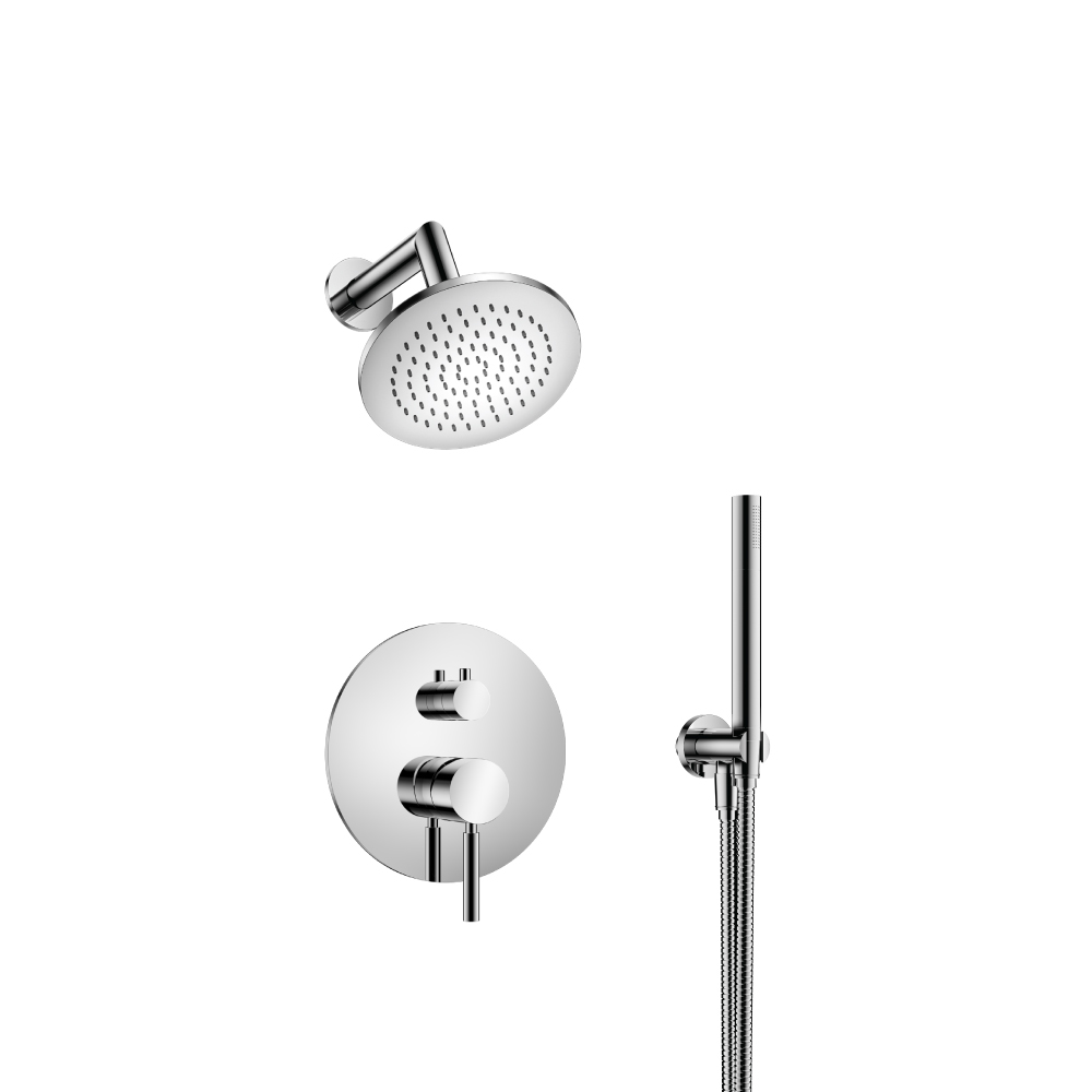 Two Output Shower Set With Shower Head And Hand Held | Chrome