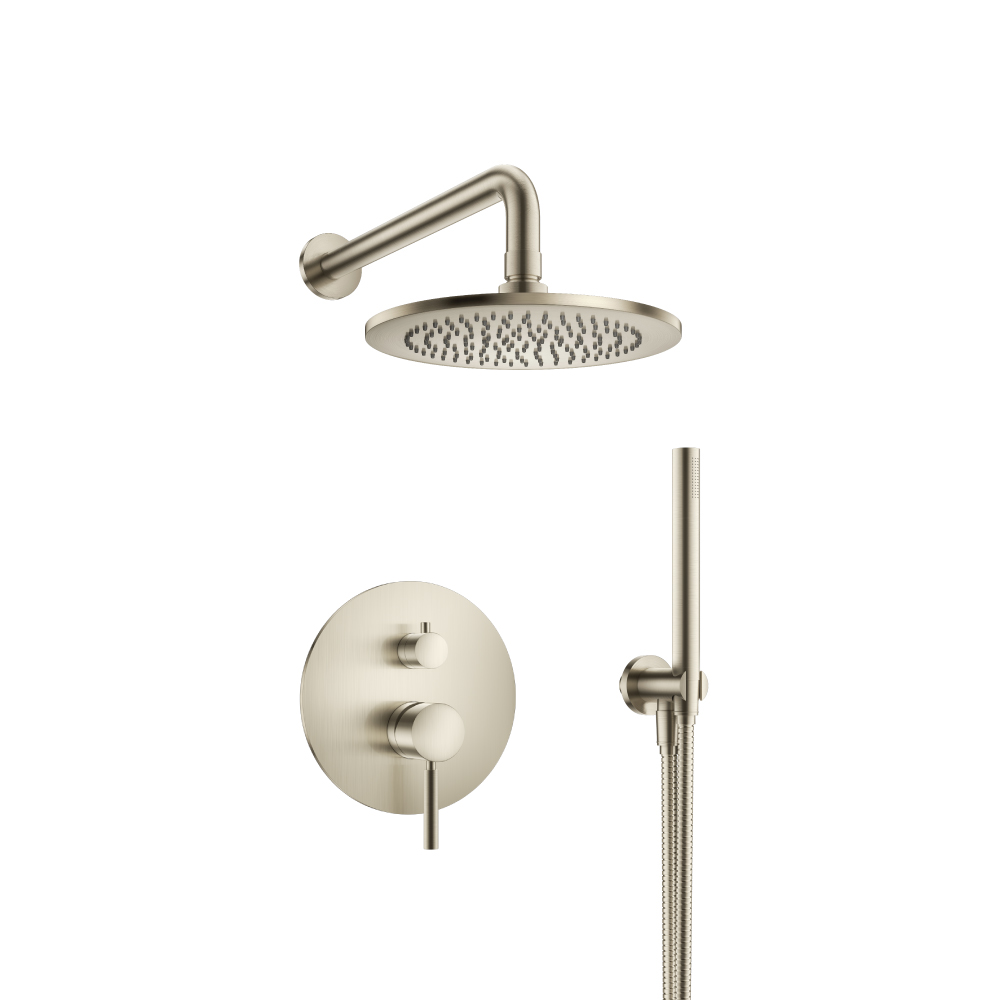 Two Output Shower Set With Shower Head And Hand Held | Brushed Nickel PVD