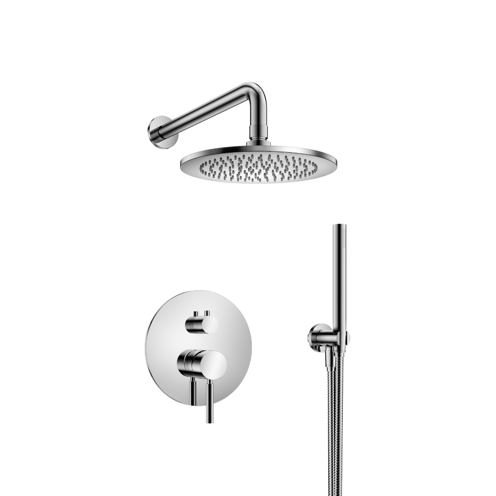 Two Output Shower Set With Shower Head And Hand Held | Chrome