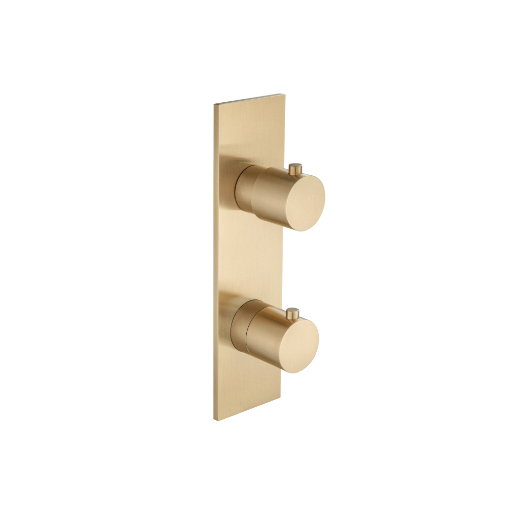 3/4" Horizontal Thermostatic Shower Valve & Trim - 1- Output | Brushed Bronze PVD