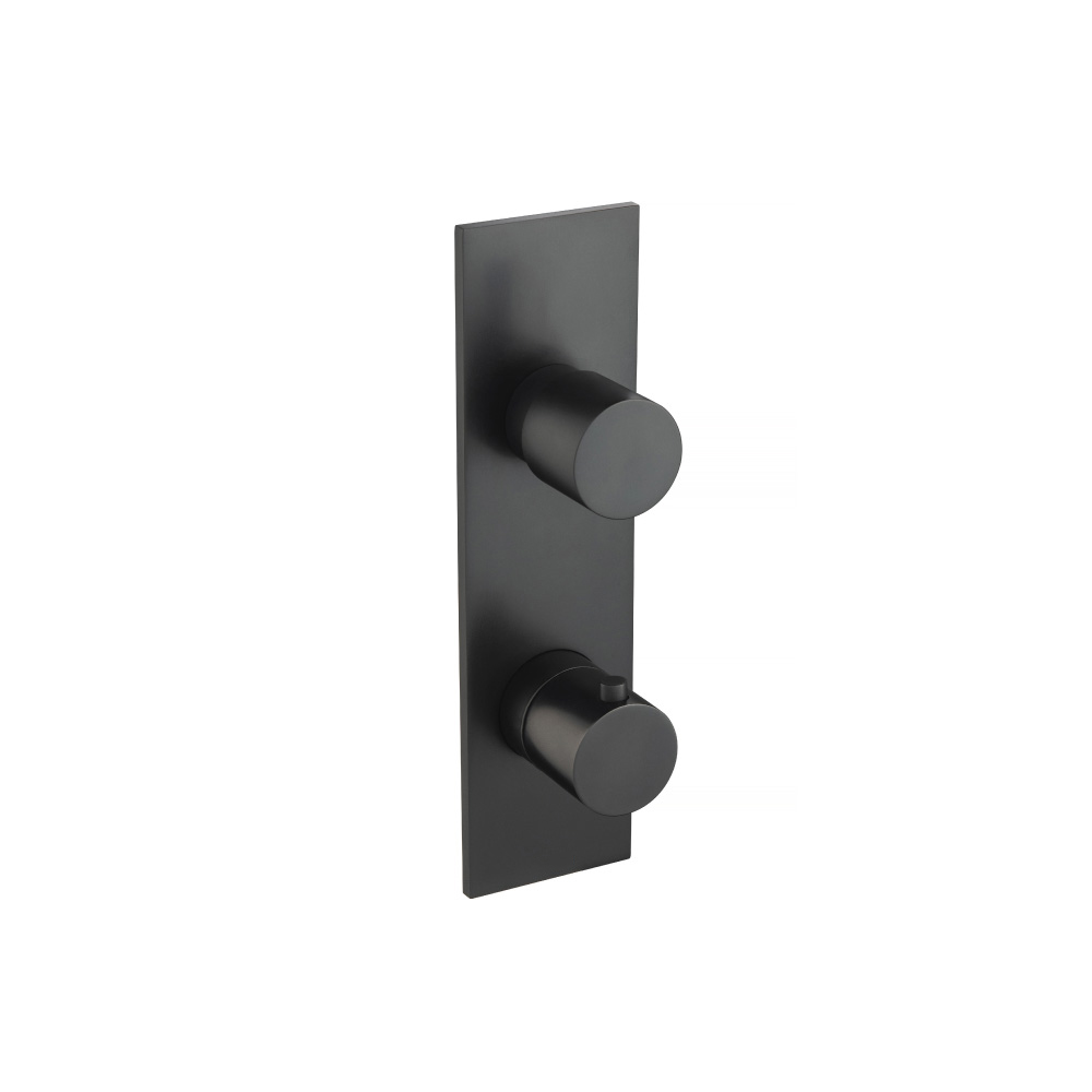 3/4" Thermostatic Shower Valve & Trim  - 3-Output | Matte Black