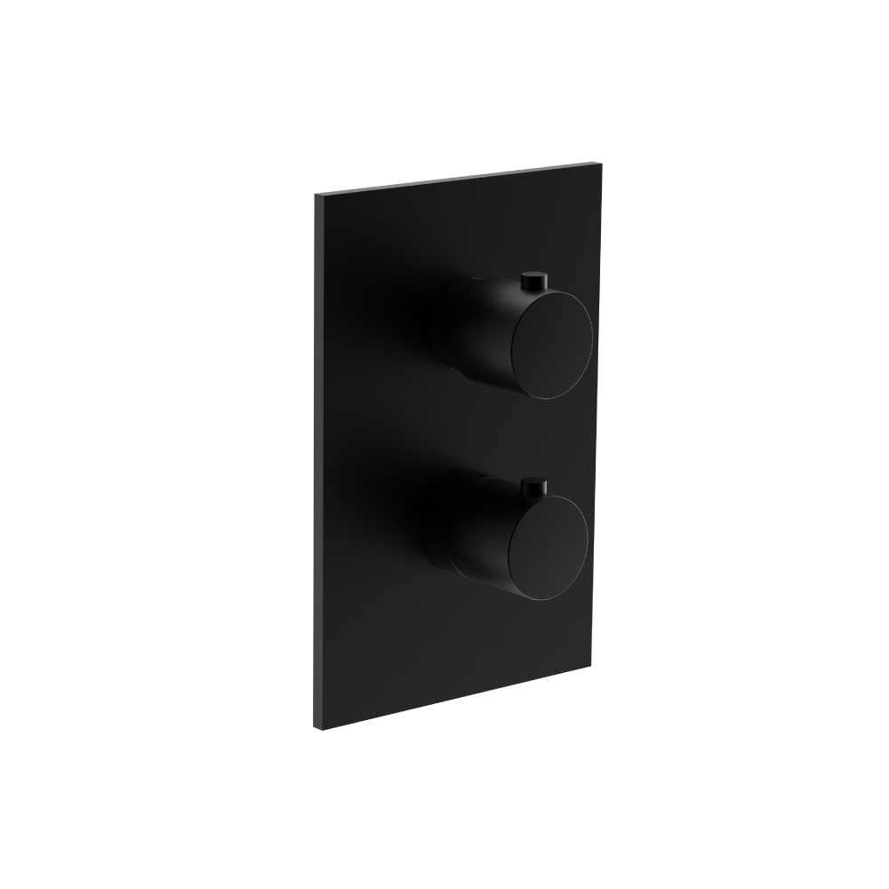 3/4" Thermostatic Shower Valve & Trim - 1 Output | Gloss Black