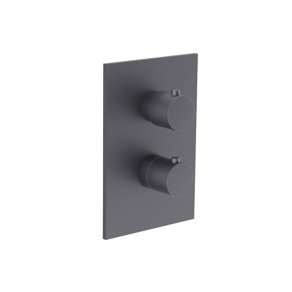 3/4 " Thermostatic Valve & Trim - With 2-Way Diverter - 2 Output | Dark Grey