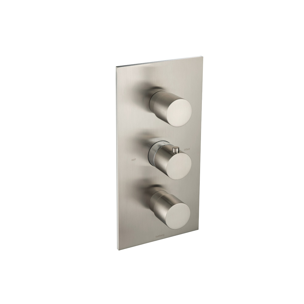 3/4" Thermostatic Valve With Trim - 3 Output | Brushed Nickel PVD