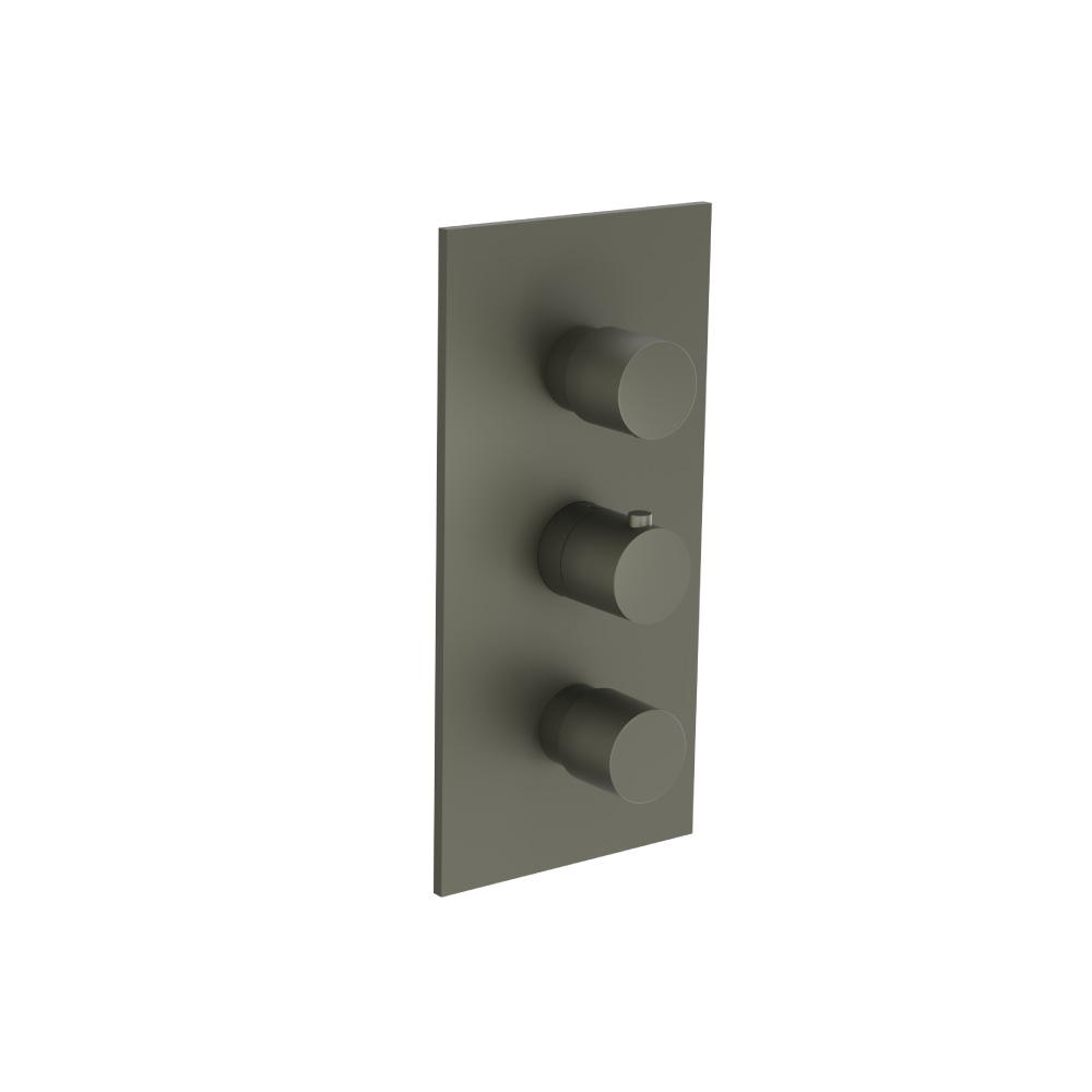3/4" Thermostatic Valve With Trim - 3 Output | Dark Green