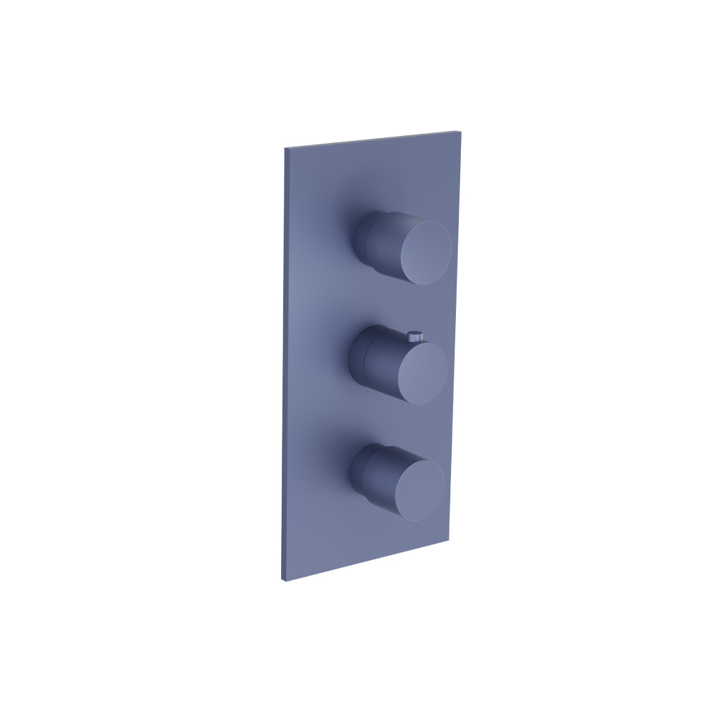 3/4" Thermostatic Valve With Trim - 3 Output | Navy Blue